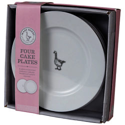 Mary Berry Goose Print Cake Plates, Set of 4